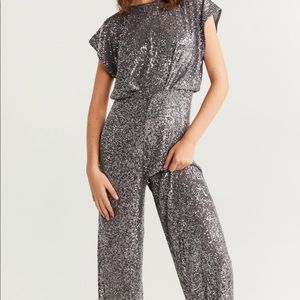 NWT Mango sequin jumpsuit size L